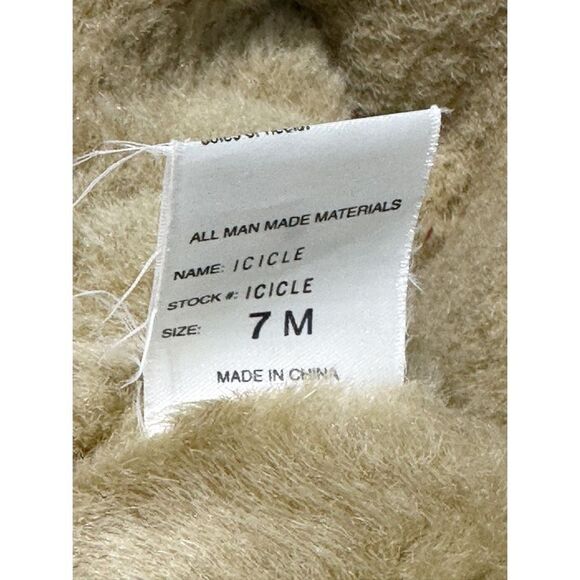 AJ Valenci Icicle Round Toe Mid Calf High Faux Fur Collar Zip Winter Boots Tan 7 - Picture 2 of 16